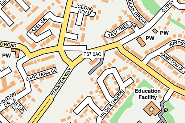 TS7 0AQ map - OS OpenMap – Local (Ordnance Survey)
