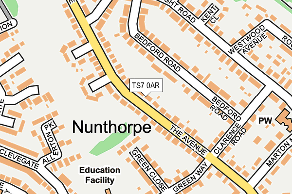 TS7 0AR map - OS OpenMap – Local (Ordnance Survey)