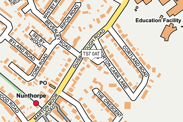 TS7 0AT map - OS OpenMap – Local (Ordnance Survey)