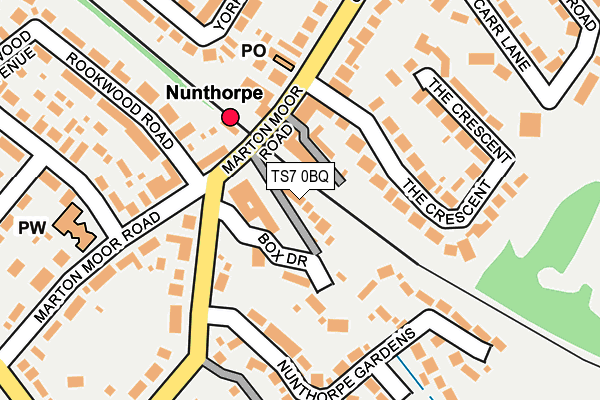 TS7 0BQ map - OS OpenMap – Local (Ordnance Survey)