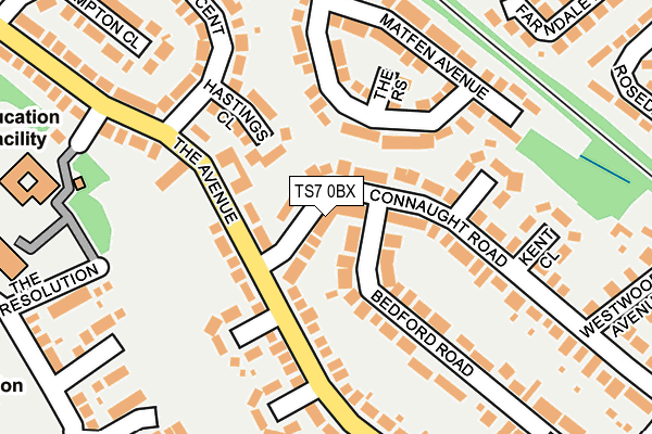 TS7 0BX map - OS OpenMap – Local (Ordnance Survey)