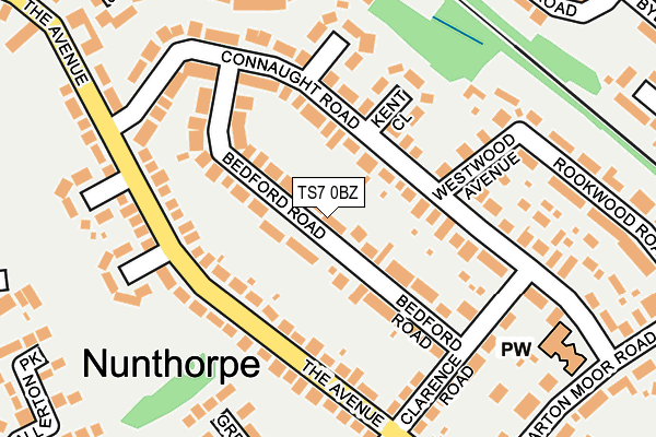 TS7 0BZ map - OS OpenMap – Local (Ordnance Survey)