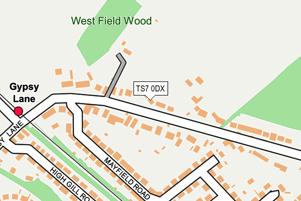 TS7 0DX map - OS OpenMap – Local (Ordnance Survey)