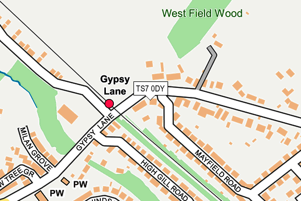 TS7 0DY map - OS OpenMap – Local (Ordnance Survey)