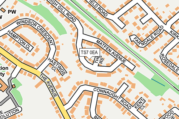 TS7 0EA map - OS OpenMap – Local (Ordnance Survey)