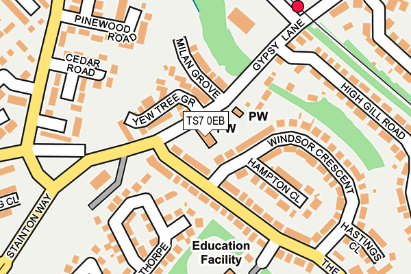 TS7 0EB map - OS OpenMap – Local (Ordnance Survey)