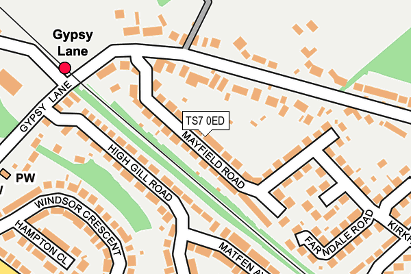 TS7 0ED map - OS OpenMap – Local (Ordnance Survey)