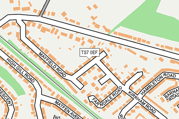 TS7 0EF map - OS OpenMap – Local (Ordnance Survey)