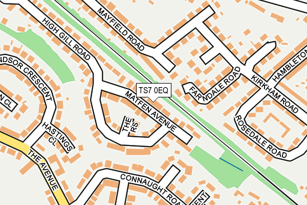 TS7 0EQ map - OS OpenMap – Local (Ordnance Survey)