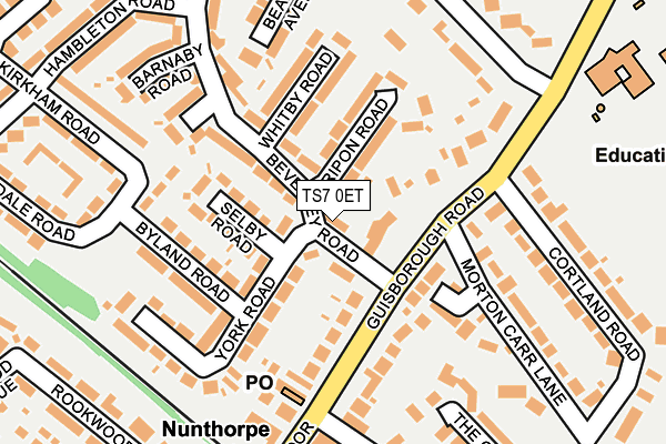 TS7 0ET map - OS OpenMap – Local (Ordnance Survey)