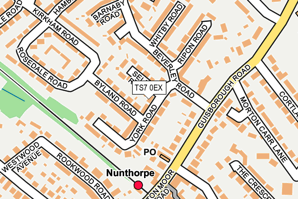 TS7 0EX map - OS OpenMap – Local (Ordnance Survey)