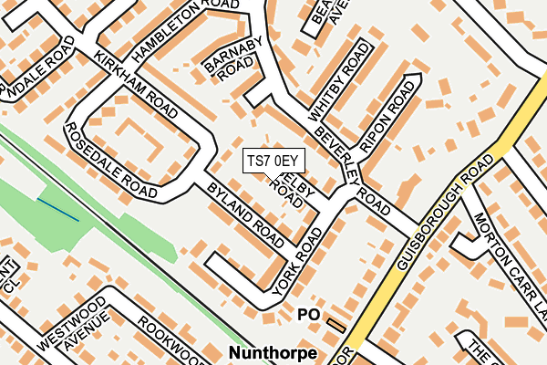 TS7 0EY map - OS OpenMap – Local (Ordnance Survey)