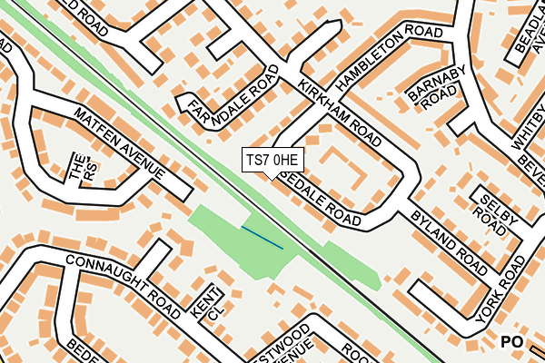 TS7 0HE map - OS OpenMap – Local (Ordnance Survey)