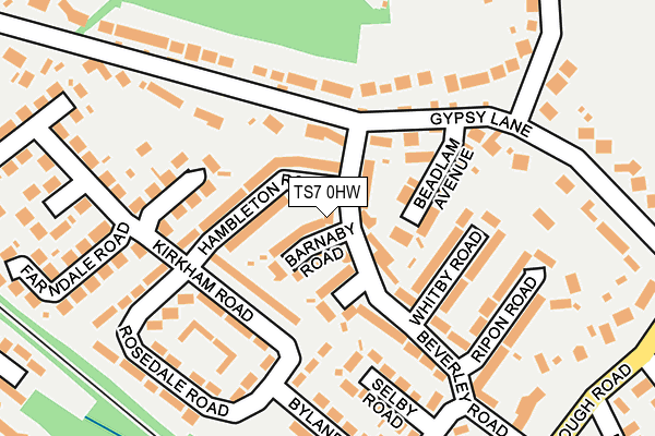 TS7 0HW map - OS OpenMap – Local (Ordnance Survey)
