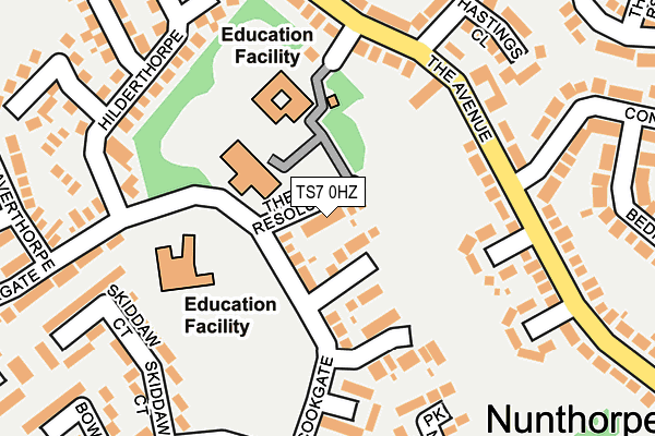 TS7 0HZ map - OS OpenMap – Local (Ordnance Survey)