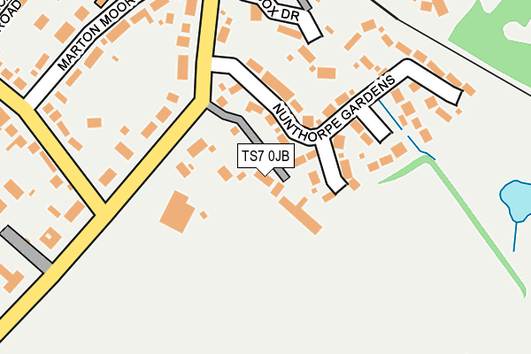 TS7 0JB map - OS OpenMap – Local (Ordnance Survey)