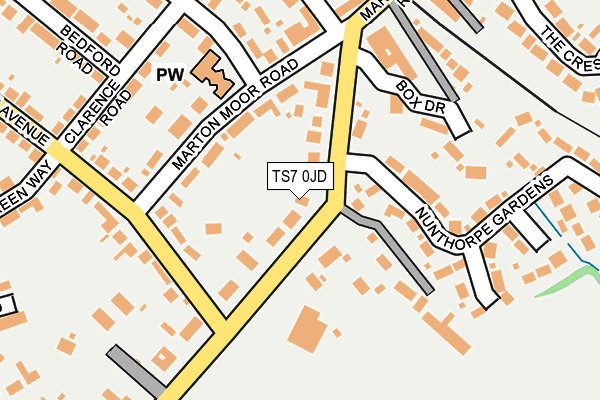 TS7 0JD map - OS OpenMap – Local (Ordnance Survey)