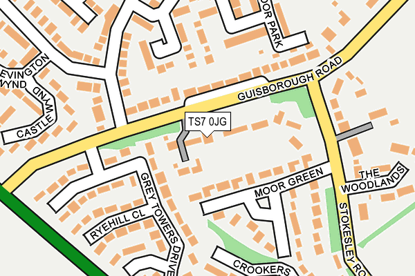 TS7 0JG map - OS OpenMap – Local (Ordnance Survey)