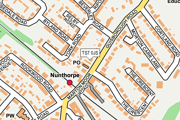 TS7 0JS map - OS OpenMap – Local (Ordnance Survey)