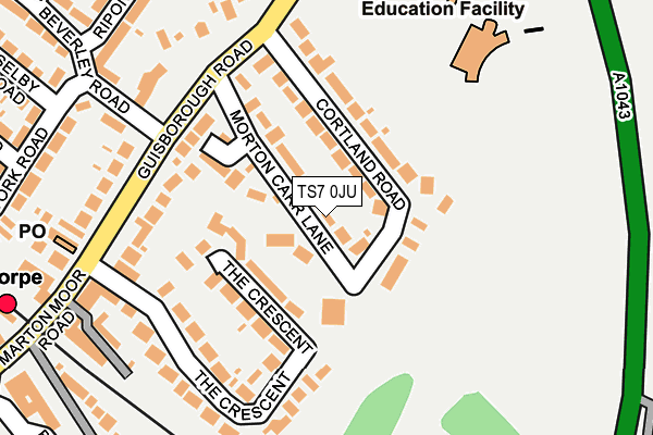 TS7 0JU map - OS OpenMap – Local (Ordnance Survey)