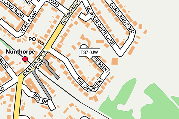 TS7 0JW map - OS OpenMap – Local (Ordnance Survey)