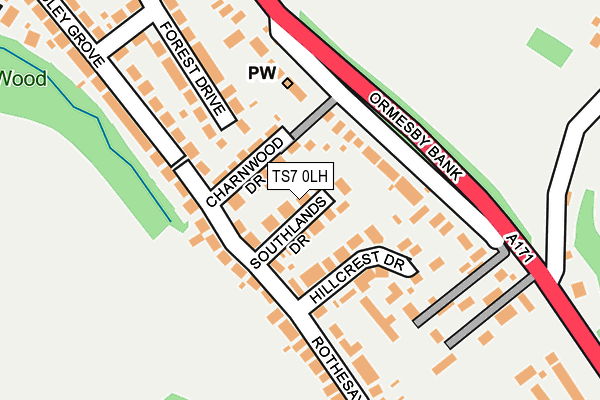 TS7 0LH map - OS OpenMap – Local (Ordnance Survey)