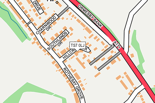 TS7 0LJ map - OS OpenMap – Local (Ordnance Survey)