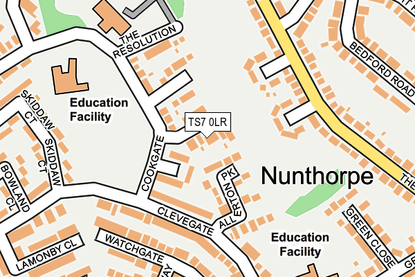 TS7 0LR map - OS OpenMap – Local (Ordnance Survey)