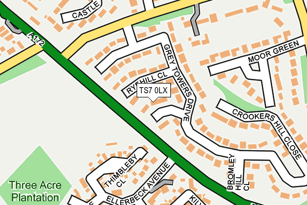 TS7 0LX map - OS OpenMap – Local (Ordnance Survey)
