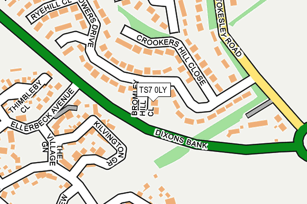 TS7 0LY map - OS OpenMap – Local (Ordnance Survey)