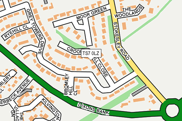 TS7 0LZ map - OS OpenMap – Local (Ordnance Survey)