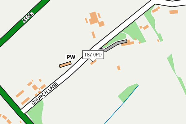 TS7 0PD map - OS OpenMap – Local (Ordnance Survey)