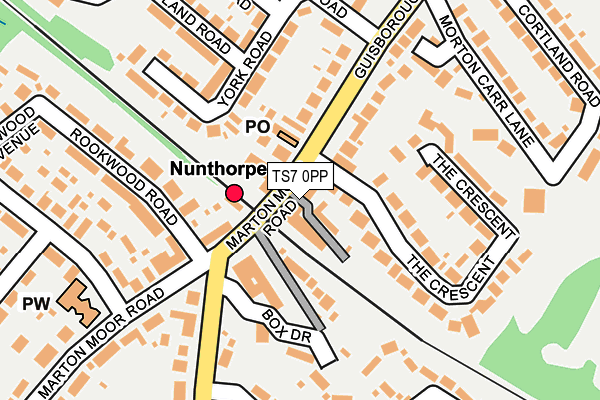 TS7 0PP map - OS OpenMap – Local (Ordnance Survey)