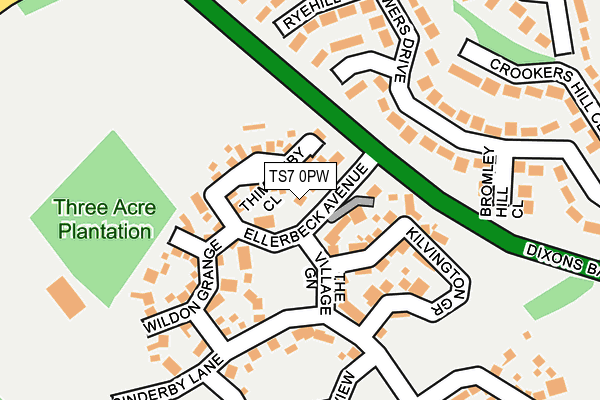 TS7 0PW map - OS OpenMap – Local (Ordnance Survey)