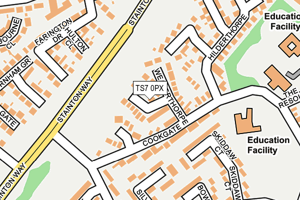 TS7 0PX map - OS OpenMap – Local (Ordnance Survey)