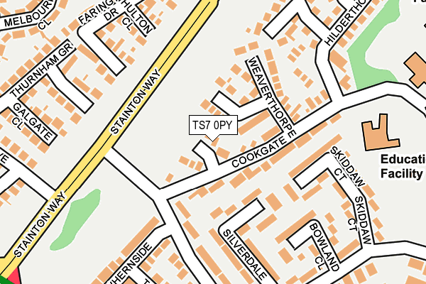 TS7 0PY map - OS OpenMap – Local (Ordnance Survey)