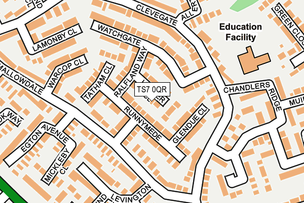 TS7 0QR map - OS OpenMap – Local (Ordnance Survey)