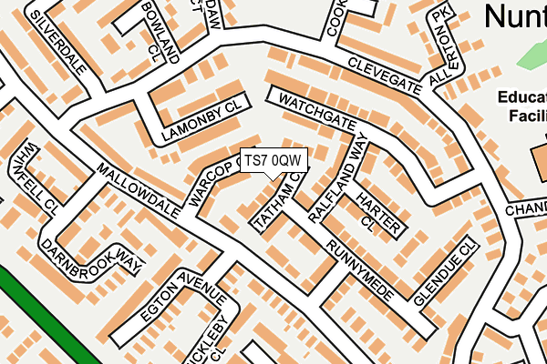 TS7 0QW map - OS OpenMap – Local (Ordnance Survey)