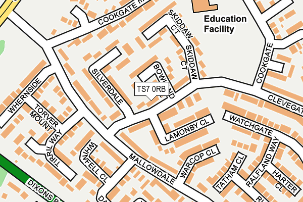 TS7 0RB map - OS OpenMap – Local (Ordnance Survey)