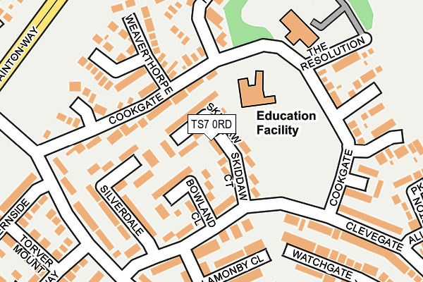 TS7 0RD map - OS OpenMap – Local (Ordnance Survey)