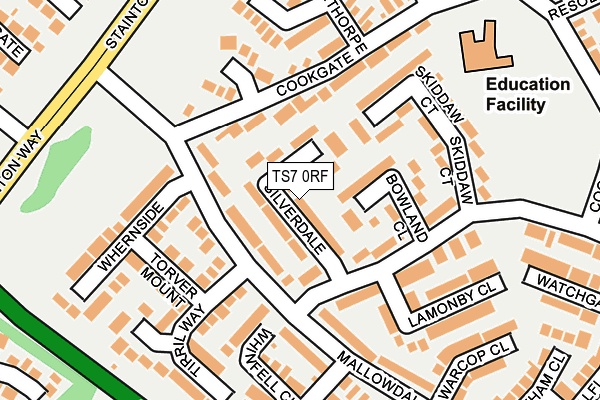 TS7 0RF map - OS OpenMap – Local (Ordnance Survey)