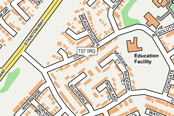 TS7 0RQ map - OS OpenMap – Local (Ordnance Survey)