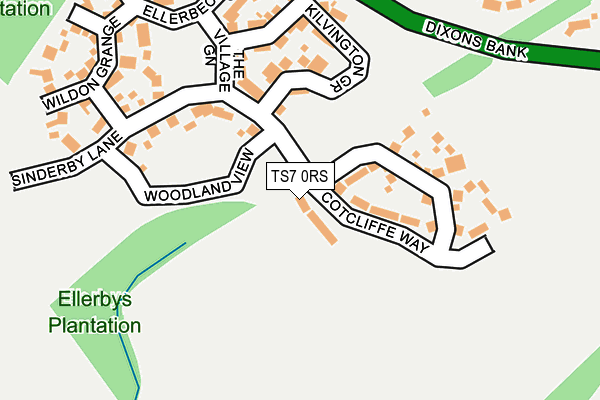 TS7 0RS map - OS OpenMap – Local (Ordnance Survey)