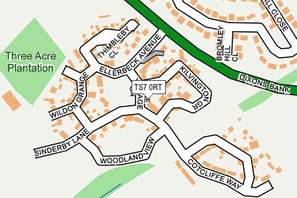 TS7 0RT map - OS OpenMap – Local (Ordnance Survey)