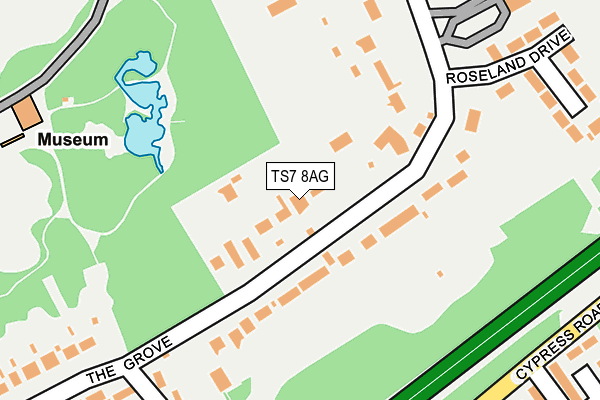 TS7 8AG map - OS OpenMap – Local (Ordnance Survey)