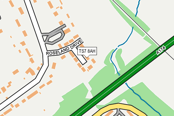 TS7 8AH map - OS OpenMap – Local (Ordnance Survey)