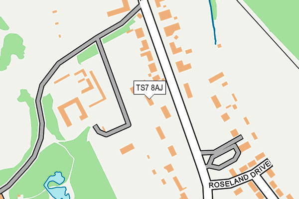 TS7 8AJ map - OS OpenMap – Local (Ordnance Survey)