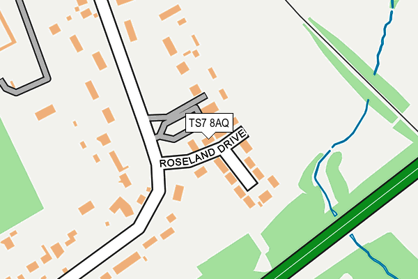 TS7 8AQ map - OS OpenMap – Local (Ordnance Survey)