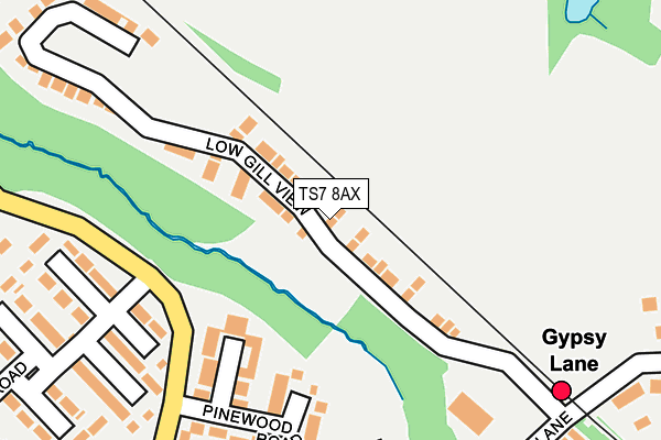 TS7 8AX map - OS OpenMap – Local (Ordnance Survey)