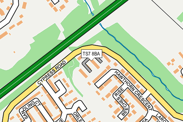 TS7 8BA map - OS OpenMap – Local (Ordnance Survey)